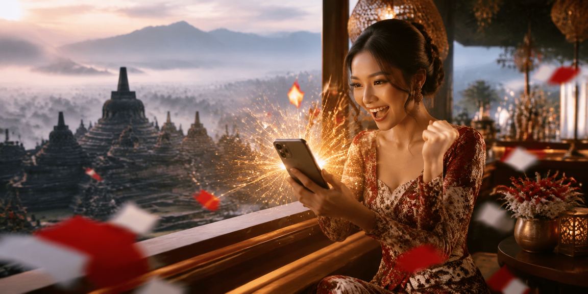 Ilustrasi model Vietnam sedang menggunakan perangkat untuk bermain game bonus di selena88